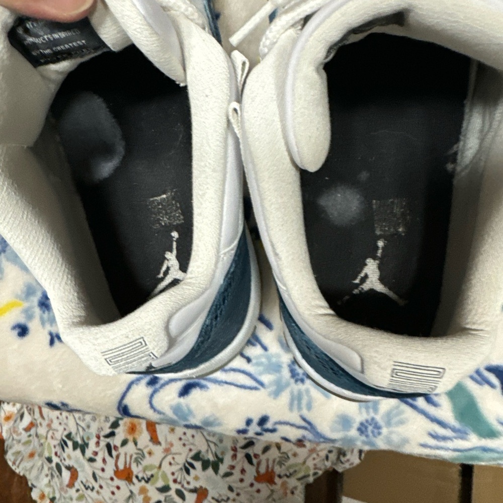 Jordan retro 11 low size 14 blue snakeskin used no box authentic - Picture 4 of 8